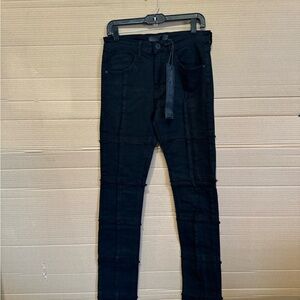 Black KDNK Straight leg jeans with a streetwear vibe #streetwearjeans